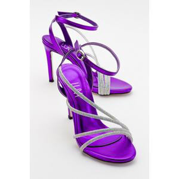 LuviShoes Leedy Purple Women's Heeled Shoes