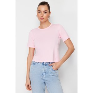Trendyol Pink Crew Neck Knitwear T-Shirt