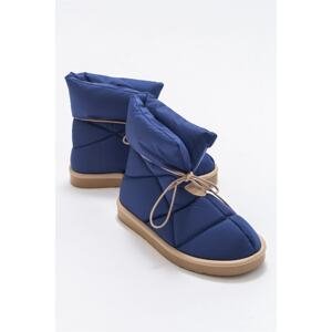LuviShoes High Blue Women's Parachute Fabric Boots.