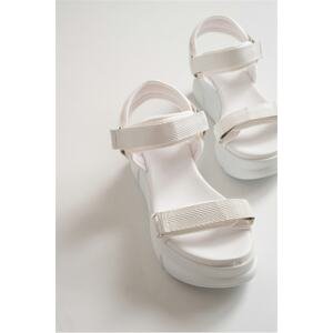 LuviShoes Women's White Sandals 4760