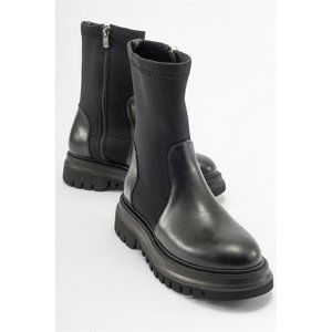 LuviShoes ALIAS Black Women's Scuba Boots