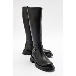 LuviShoes COVELA Women's Black Skin Boots