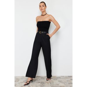 Trendyol Black Wide Leg Iron-On Woven Trousers