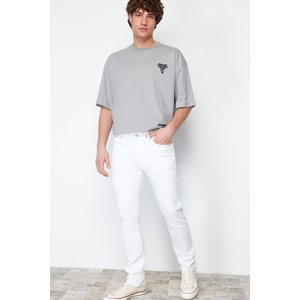 Trendyol White Slim Fit Jeans Denim Trousers