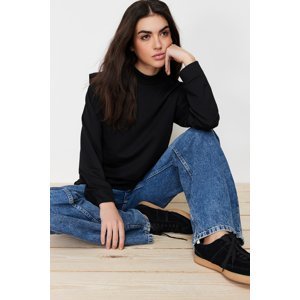 Trendyol Black Shoulder Detailed Knitted Tunic