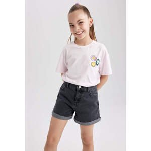 DEFACTO Girls SmileyWorld Licensed Regular Fit Short Sleeve T-Shirt