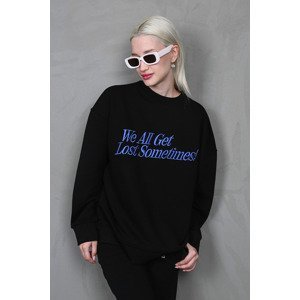 Madmext Black Printed Sweatshirt