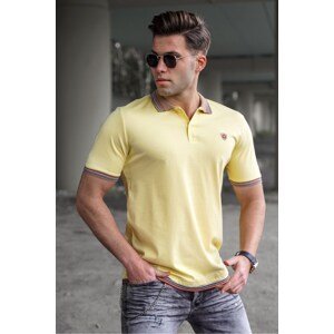 Madmext Men's Yellow Polo Neck T-Shirt 5116