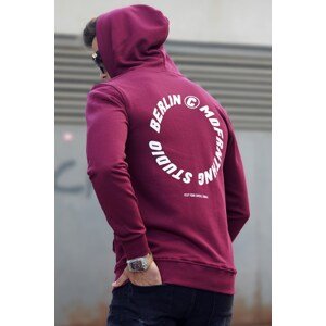 Madmext Burgundy Printed Sweatshirt 5306