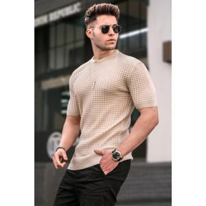 Madmext Men's Beige T-Shirt 5685