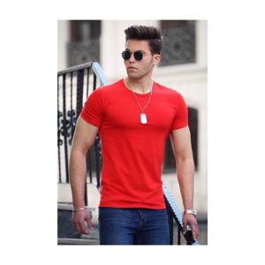 Madmext Men's Crew Neck Red T-Shirt 4552