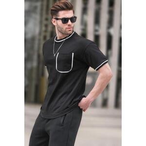 Madmext Black Pocket Detailed Men's T-Shirt 6176
