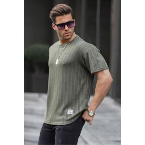 Madmext Khaki Oversize Crew Neck Men's T-Shirt 6179