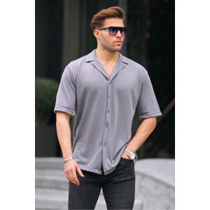 Madmext Anthracite Men's Short Sleeve Shirt 6728