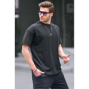 Madmext Men's Black Crew Neck T-Shirt 6175