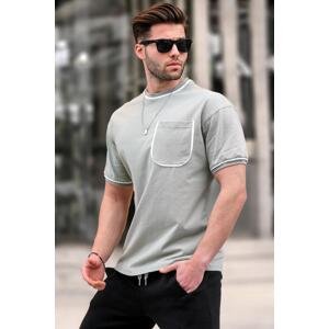 Madmext Mint Green Pocket Detailed Men's T-Shirt 6176