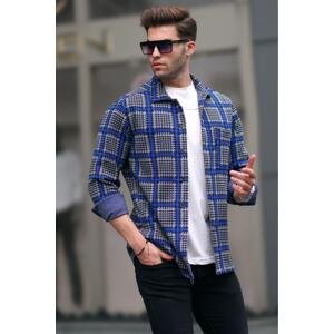 Madmext Men's Blue Plaid Lumberjack Shirt 6715