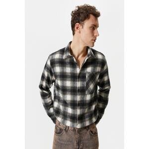 Koton Lumberjack Shirt Pocket Detailed Classic Collar Buttoned Long Sleeve