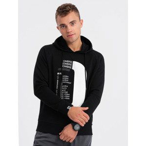 Ombre Men's printed HOODIE sweatshirt - black