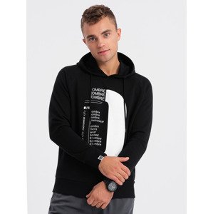 Ombre Men's printed HOODIE sweatshirt - black