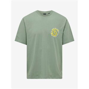 Light Green Men's T-Shirt ONLY & SONS Lucian - Men