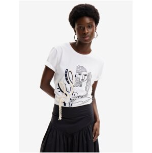 White women's T-shirt Desigual Tristan - Women