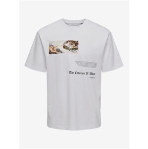 White Men's T-Shirt ONLY & SONS Apoh - Men