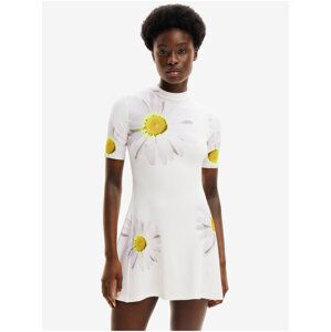 Women's White Floral Dress Desigual Margaritas - Women