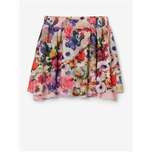 Pink and cream girls' floral skirt Desigual Bimba - Girls