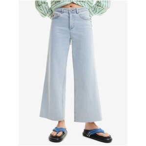 Desigual Women's Wide Jeans Light Blue Denver - Women