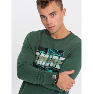 Ombre Men's printed over-the-head sweatshirt - green