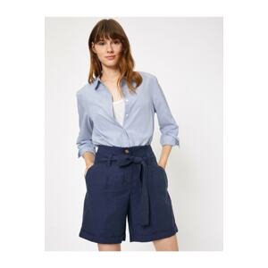 Koton Women's Navy Blue Pocket Detailed Shorts
