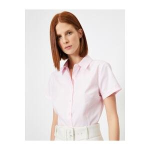 Koton Women's Pink Button Detailed Shirt