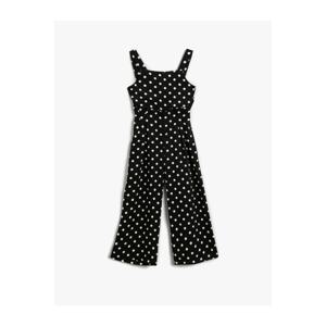 Koton Back Window Detail Polka Dot Thick Strap Jumpsuit