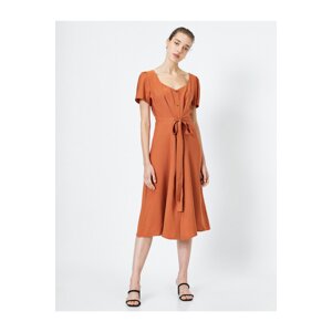 Koton Sash Detailed Midi Dress