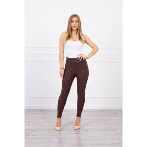 Striped leggings trousers brown