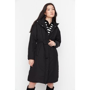 Trendyol Black Oversize Belted Puffy Coat