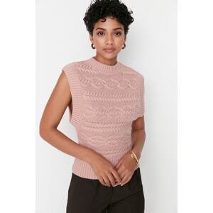 Trendyol Powder Knitted Detailed Knitwear Sweater