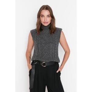 Trendyol Anthracite Knit Detailed Knitwear Sweater