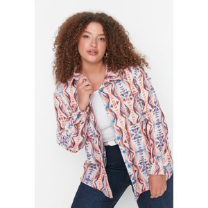 Trendyol Curve Multi Color Ethnic Pattern Woven Shirt