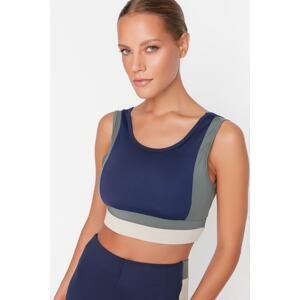 Trendyol Navy Color Block Support/Shaping Sports Bra