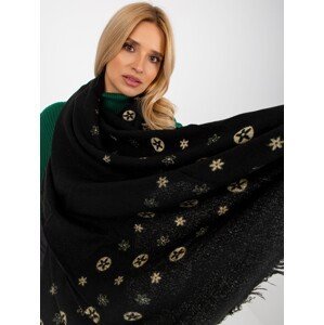 Lady's black patterned scarf
