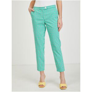 Light green ladies plaid trousers ORSAY - Ladies