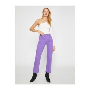 Koton Jeans Flared Leg High Waist - Victoria Crop Jean