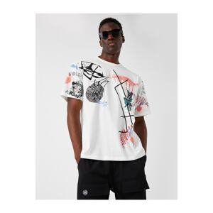 Koton Abstraktné tričko s potlačou