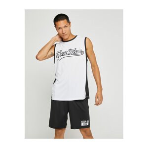 Koton Athletic Singlets Basketball s potlačou Crew Neck priedušná tkanina bez rukávov.