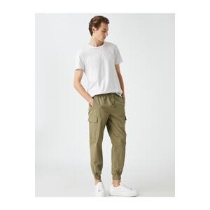 Koton Jogger Cargo Trousers Laced Waist Pocket Detailed