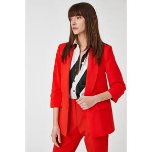 Koton Women's 3 4 Sleeve Pocket Detailed Blazer Jacket 3sak50012uw