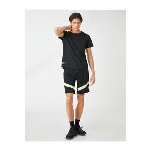 Koton Printed Sports Shorts Waist Laced Pocket Detail Breathable Fabric