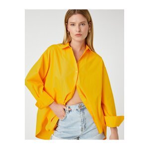 Koton Oversized Poplin Shirt Long Sleeve Cotton